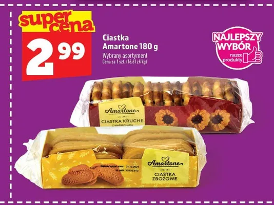 Ciastka Amartone Kruche z marmoladą promocja w TOPAZ