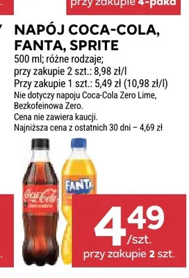 Napój gazowany Coca-Cola promocja w Stokrotka