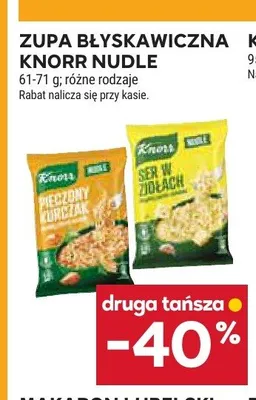 Zupa błyskawiczna Knorr Nudle Pieczony Kurczak promocja w Stokrotka