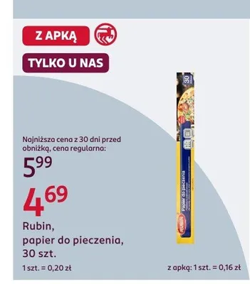 Papier do pieczenia promocja w Rossmann