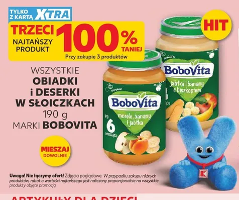 Obiadki i deserki w słoiczkach BoboVita promocja w Kaufland