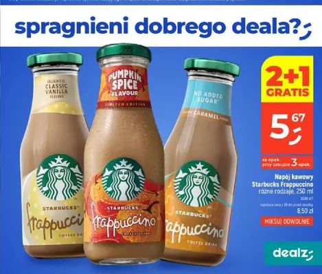 Napój kawowy Starbucks Frappuccino pumpkin spice promocja w Dealz