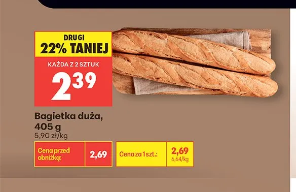 Bagietka duża promocja w Biedronka