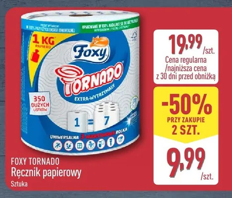 Ręcznik papierowy Foxy Tornado promocja w Aldi