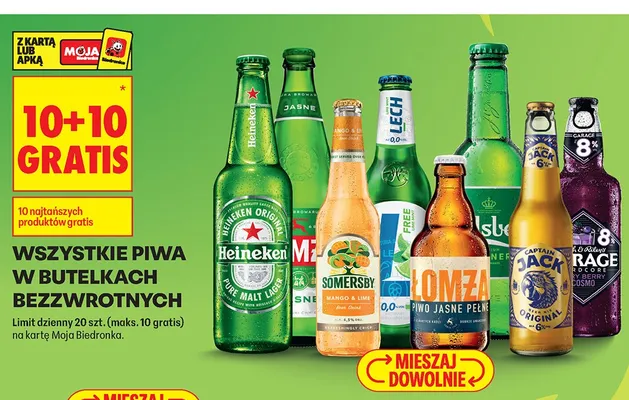 Piwo bezalkoholowe Lech Free promocja w Biedronka