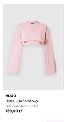 Bluza HUGO jasnoróżowy promocja w Lounge by Zalando