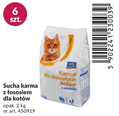 Sucha karma z łososiem dla kotów promocja w Makro