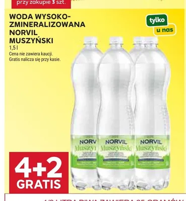 Woda wysokozmineralizowana Norvil Muszyński promocja w Stokrotka