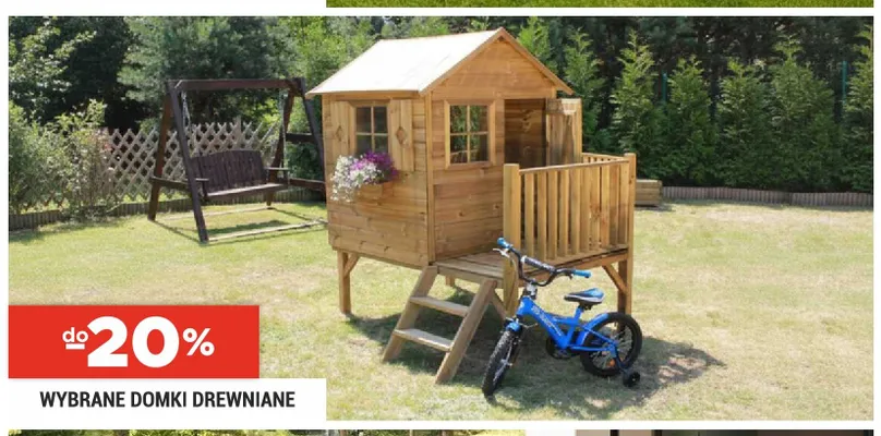 Domki drewniane promocja w Merkury Market