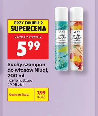 Suchy szampon do włosów Niuqi promocja w Biedronka