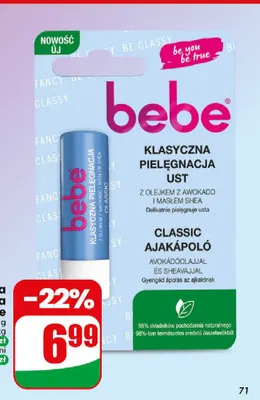 Pomadka pielęgnująca klasyczna Bebe promocja w Dino