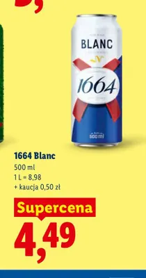 Piwo 1664 Blanc promocja w Lidl