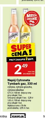 Napój gazowany Cytroneta Tymbark cytryna-gruszka promocja w Twój Market