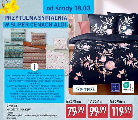 Pościel z makosatyny promocja w Aldi