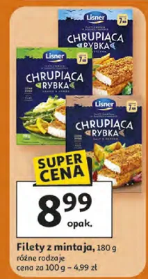 Filety z mintaja, różne rodzaje promocja w Auchan