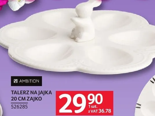 Talerz na jajka 20 cm zajko AMBITION promocja w Selgros
