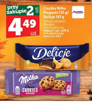 Ciastka Milka Pieguski promocja w TOPAZ