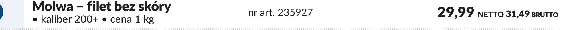 Molwa - filet bez skóry promocja w Makro