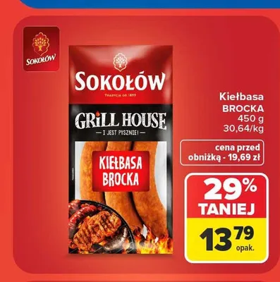 Kiełbasa Brocka Sokołów promocja w Carrefour Market