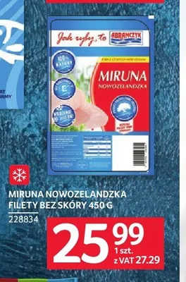 Miruna nowozelandzka filety bez skóry Abramczyk promocja w Selgros