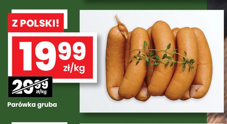 Parówka gruba promocja w emma MARKET