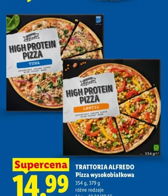 Pizza wysokobiałkowa Trattoria Alfredo Lentil promocja w Lidl
