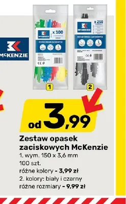 Zestaw opasek zaciskowych McKenzie promocja w Bricomarche