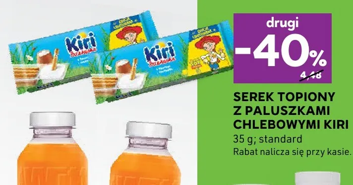 Serek topiony z paluszkami chlebowymi standard Kiri promocja w Stokrotka