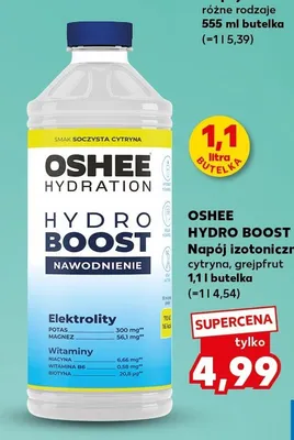 Napój izotoniczny Oshee Hydro Boost cytryna promocja w Kaufland