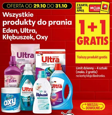 Płyn do prania tkanin Ultra Expert Color Clean Power promocja w Biedronka