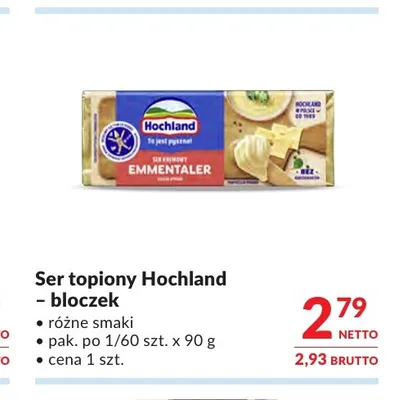 Ser topiony Hochland bloczek promocja w Makro