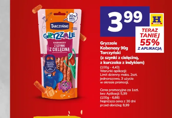 Kabanosy Tarczyński Gryzzale z szynki z cielęciną promocja w Hitpol