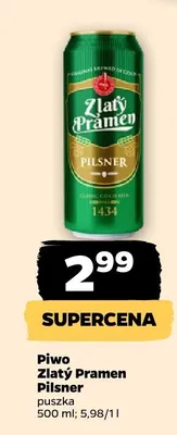 Piwo Zlatý Pramen Pilsner promocja w Netto