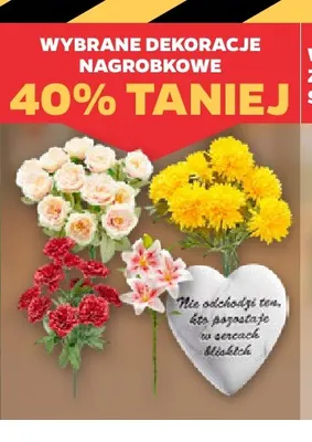 Dekoracje nagrobkowe promocja w Netto