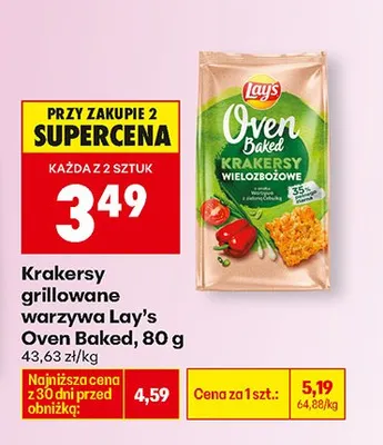 Krakersy grillowane warzywa Oven Baked promocja w Biedronka