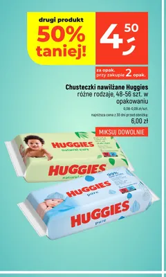 Chusteczki nawilżane Huggies Pure promocja w Dealz