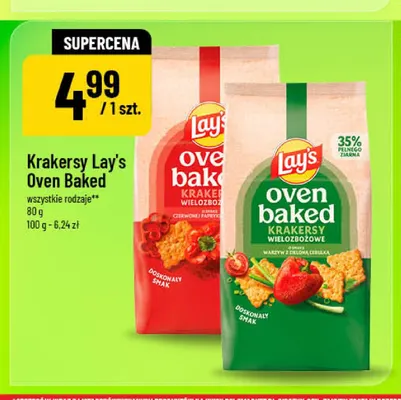 Krakersy Lay's Oven Baked warzywa z zieloną cebulką promocja w POLOmarket