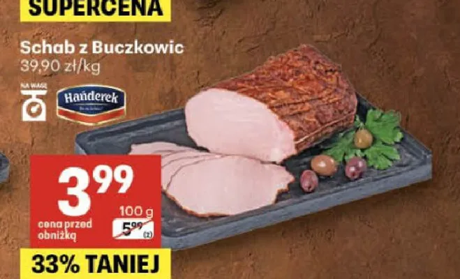 Schab z Buczkowic Hańderek promocja w Delikatesy Centrum