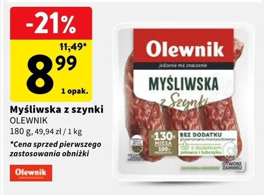 Myśliwska z szynki Olewnik promocja w Intermarche