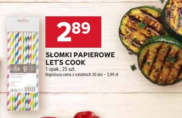 Słomki papierowe Let's Cook promocja w Stokrotka