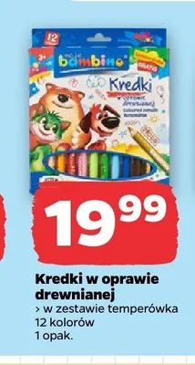 Kredki w oprawie drewnianej Bambino promocja w Netto