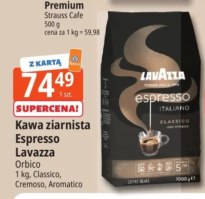 Kawa ziarnista Espresso Lavazza Aromatico promocja w Leclerc
