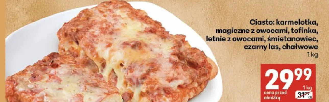 Ciasto karmelotka Bizon promocja w Delikatesy Centrum