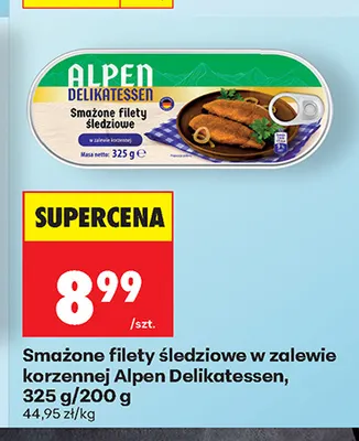 Smażone filety śledziowe w zalewie korzennej Alpen Delikatessen promocja w Biedronka
