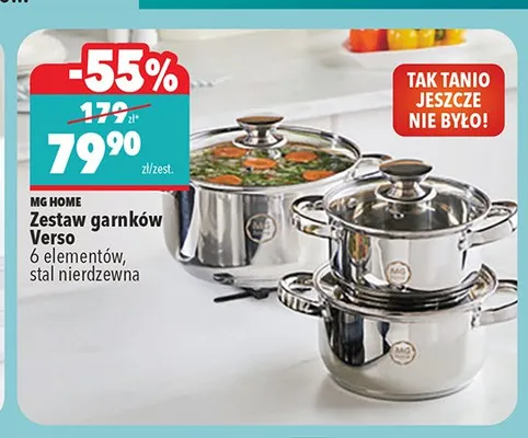 Zestaw garnków MG Home Verso promocja w Biedronka