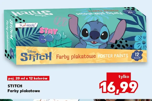 Farby plakatowe Stitch promocja w Kaufland
