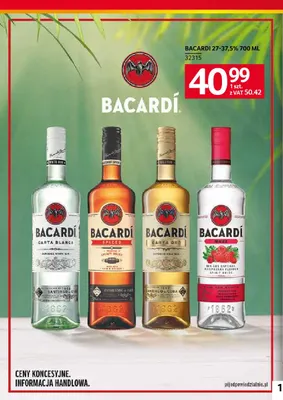 Rum Bacardí Carta Blanca promocja w Selgros