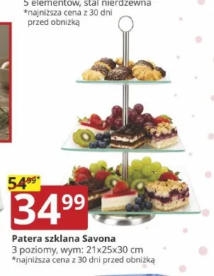 Patera szklana Savona 3 poziomy promocja w Prymus AGD