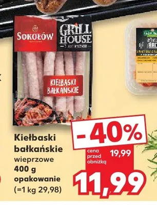 Kiełbaski bałkańskie wieprzowe promocja w Kaufland