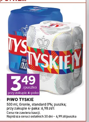Piwo Tyskie Gronie 4-pak promocja w Stokrotka